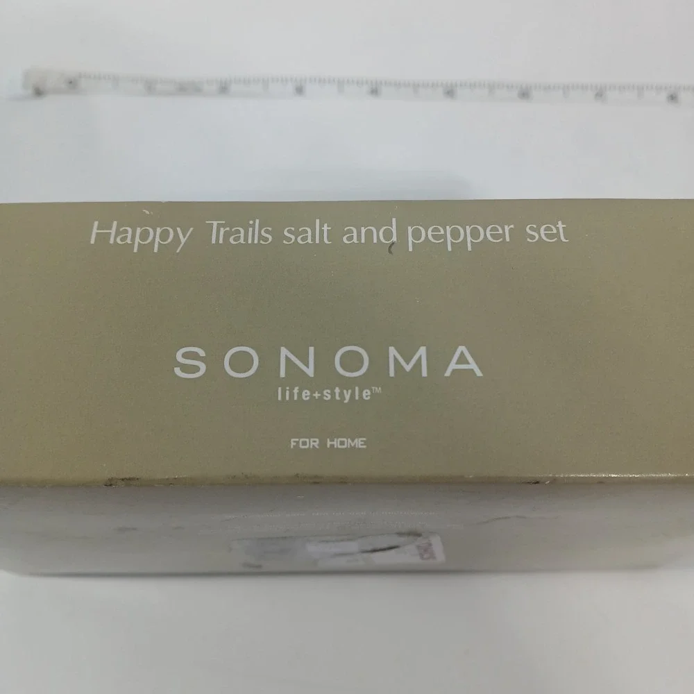 Sonoma Happy Trails Western Salt and Pepper Shakers New
